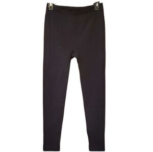 Ozark Trail Womans Black Ribbed Fleece Lined Layering Leggings Size Large